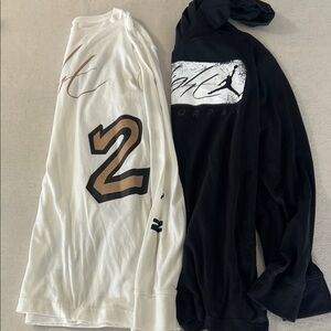 Jordan Long Sleeve Shirts - one with hood